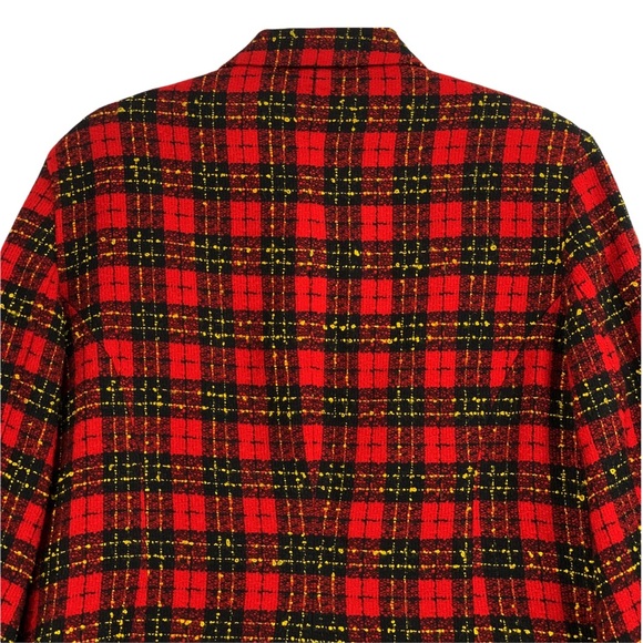 Zipper Front Plaid Tweed Blazer by Sag Harbor - Picture 8 of 15